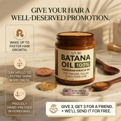 🌟The Secret to Fuller Hair! ⚡50K+ Sold-🔥-100% Natural Batana Oil: Stimulate Roots Fast!