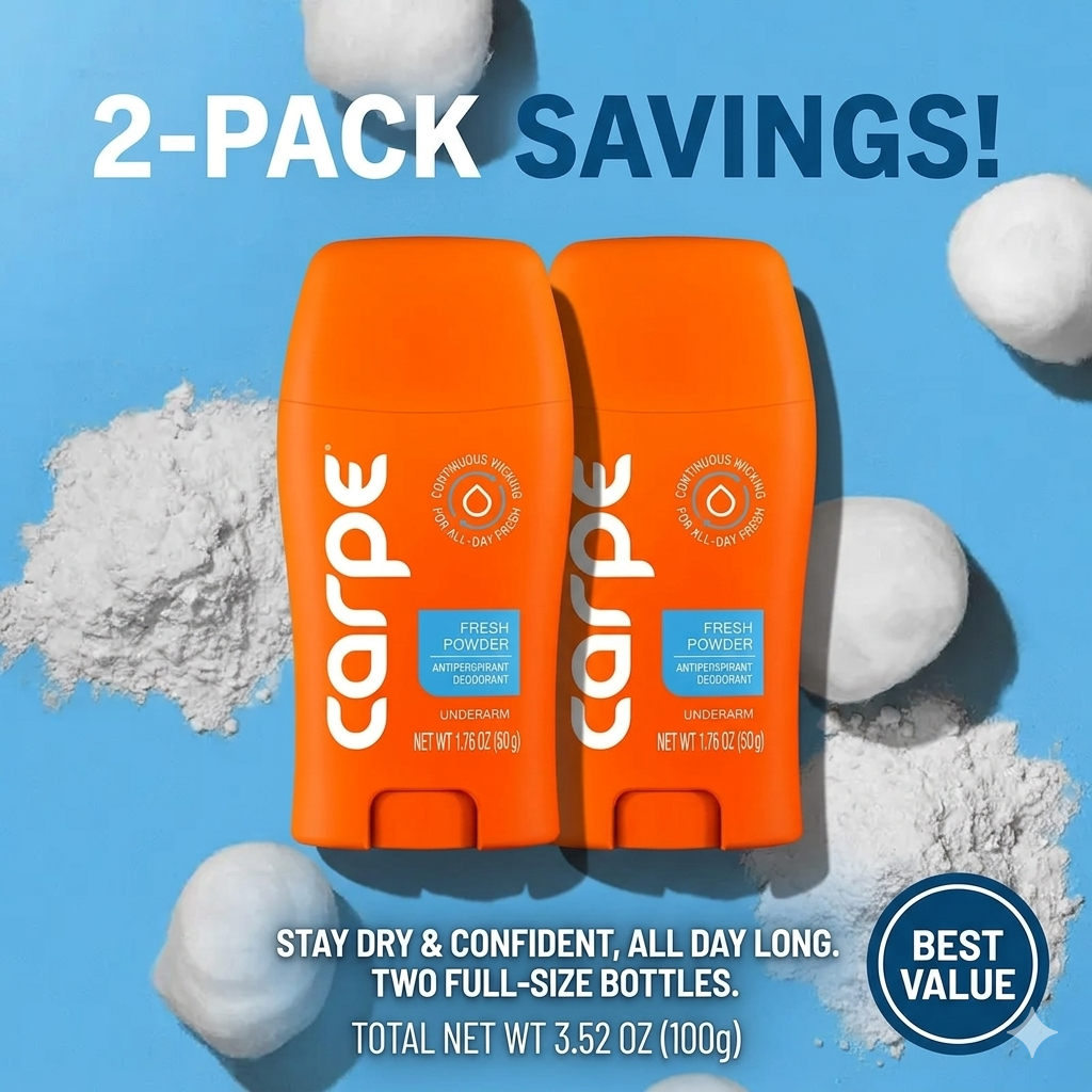 ✨ Carpe Antiperspirant Deodorant – 100Hr Sweat & Odor Control 💧 | Gentle, Skin-Friendly & Long-Lasting Freshness 💖 