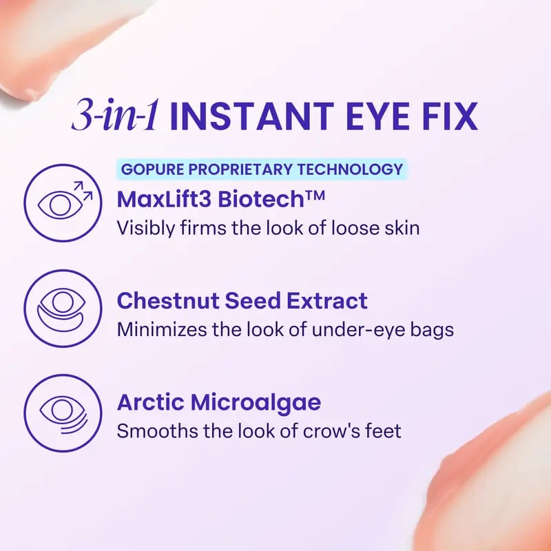 🏆 Top Rated! 80K+ SOLD! ⚡ Flash Sale: GOPURE™ Instant Lift Eye Gel. Say goodbye to bags & wrinkles！🕒 