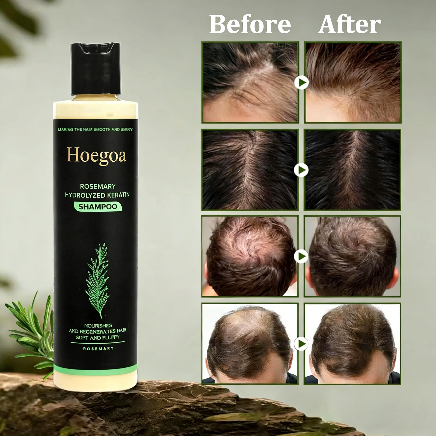 Tgideas Organic Rosemary Hair Growth Shampoo 