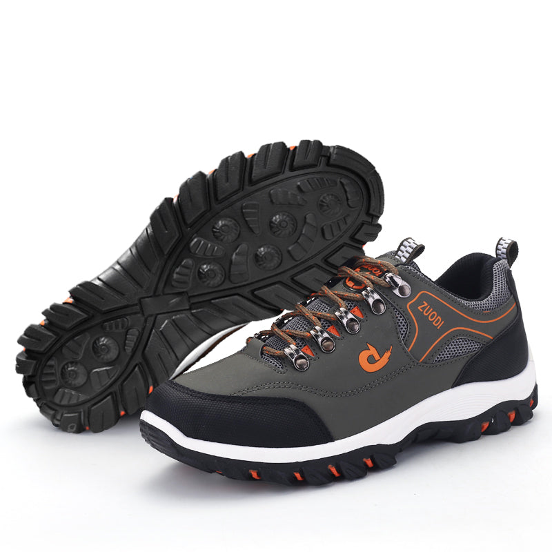 Men's Waterproof Puncture-Resistant Round-Toe Orthopedic Walking Hiking Shoes