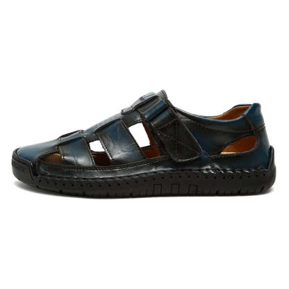 (⏰LAST DAY! 49% OFF 🔥) Men's Orthopedic Leather Fisherman Sandals | Breathable Closed-Toe Adjustable Outdoor Summer Comfort & Pain Relief-SCSLUXE