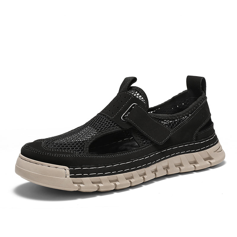 (⏳49% OFF)Men's Mesh Fisherman Sandals – Hook & Loop, Non-Slip for Wading & Fishing