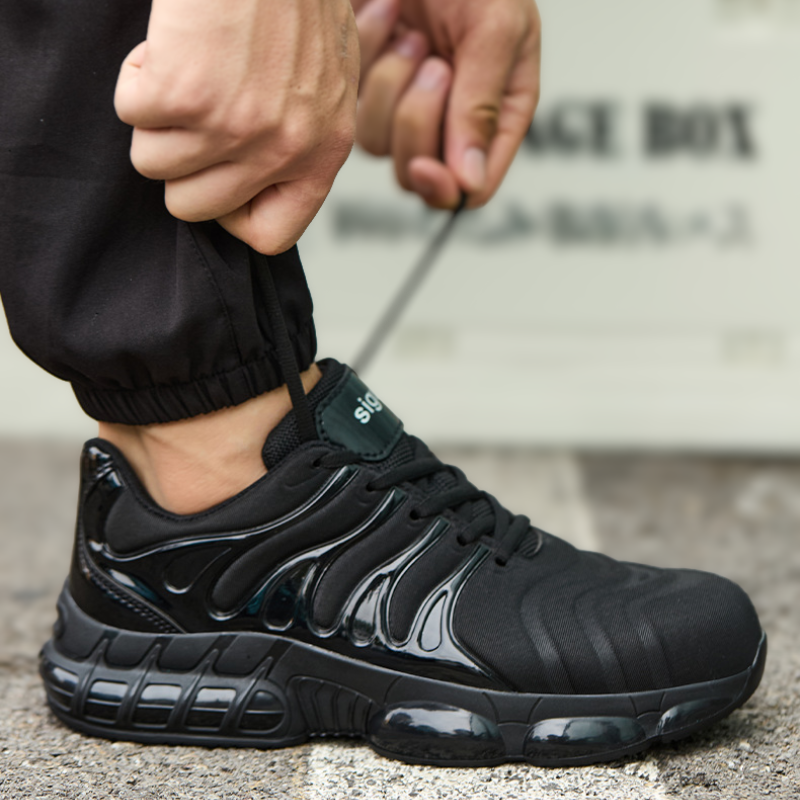 Lightweight Steel Toe Shoes for Men & Women – Puncture Proof Work Sneakers with Kevlar Midsole, Slip Resistant Safety Composite Toe