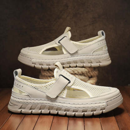 (⏳49% OFF)Men's Mesh Fisherman Sandals – Hook & Loop, Non-Slip for Wading & Fishing