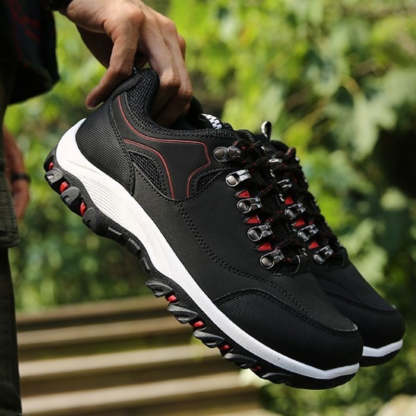 Men's Waterproof Puncture-Resistant Round-Toe Orthopedic Walking Hiking Shoes