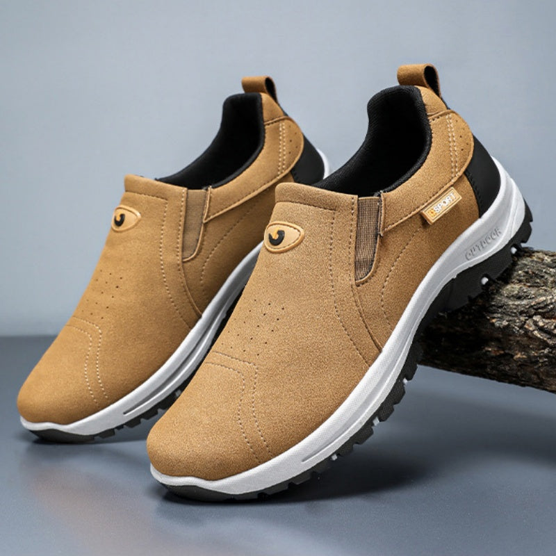 Men's Comfortable Breathable Lightweight Double Layer Waterproof Wide Toe Walking Shoes Orthopedic Shoes-SCSLUXE