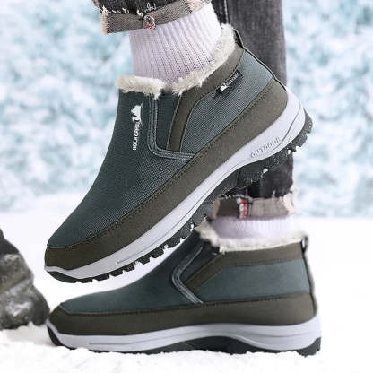 (⏰ Almost Gone!!!) Men's Outdoor Slip-on Warm Hiking Boots - Waterproof, Slip-resistant, Puncture-resistant - Arch Support, Wide Toe - Suitable for Everyday Wear and Outdoor Adventures-SCSLUXE