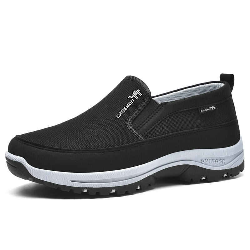 (🔥 70% OFF Sale) Men's Slip-On Walking Shoes with Lightweight Cushioned Sole - Waterproof Mesh, Anti-Slip, Wide Toe, Arch Support-SCSLUXE