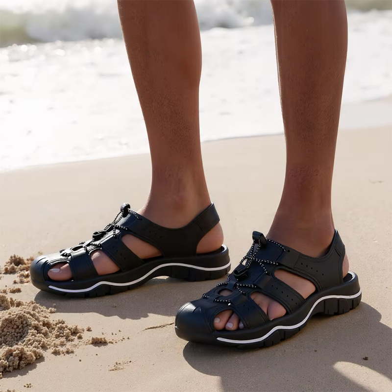 (⏰Limited Time Sale 49% OFF 🔥) Men’s Closed-Toe Outdoor Sandals – Breathable, Non-Slip, Work-Ready Shoes with Arch Support for Hiking, Water, and Daily Wear-SCSLUXE