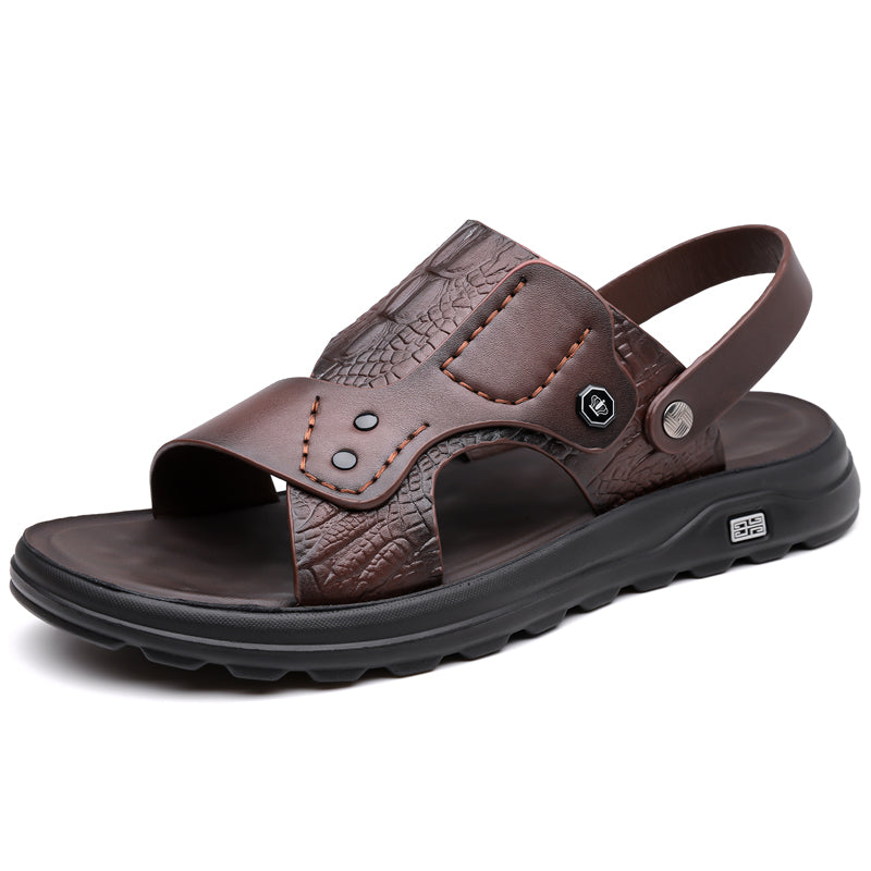 (⏰Limited Time Sale 49% OFF 🔥)Premium Leather Men’s Vintage Sandals – Open-Toe Design, Breathable & Lightweight, Durable Anti-Slip Sole, All-Day Comfort for Walking, Vacation, and Daily Wear-SCSLUXE