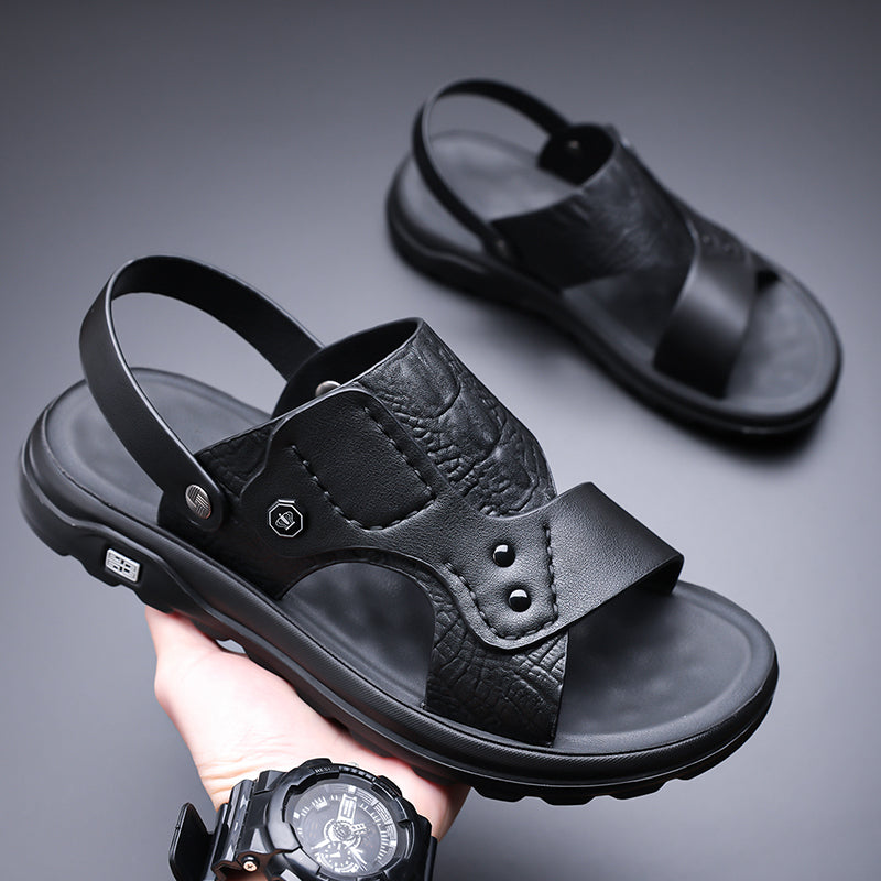 (⏰Limited Time Sale 49% OFF 🔥)Premium Leather Men’s Vintage Sandals – Open-Toe Design, Breathable & Lightweight, Durable Anti-Slip Sole, All-Day Comfort for Walking, Vacation, and Daily Wear-SCSLUXE