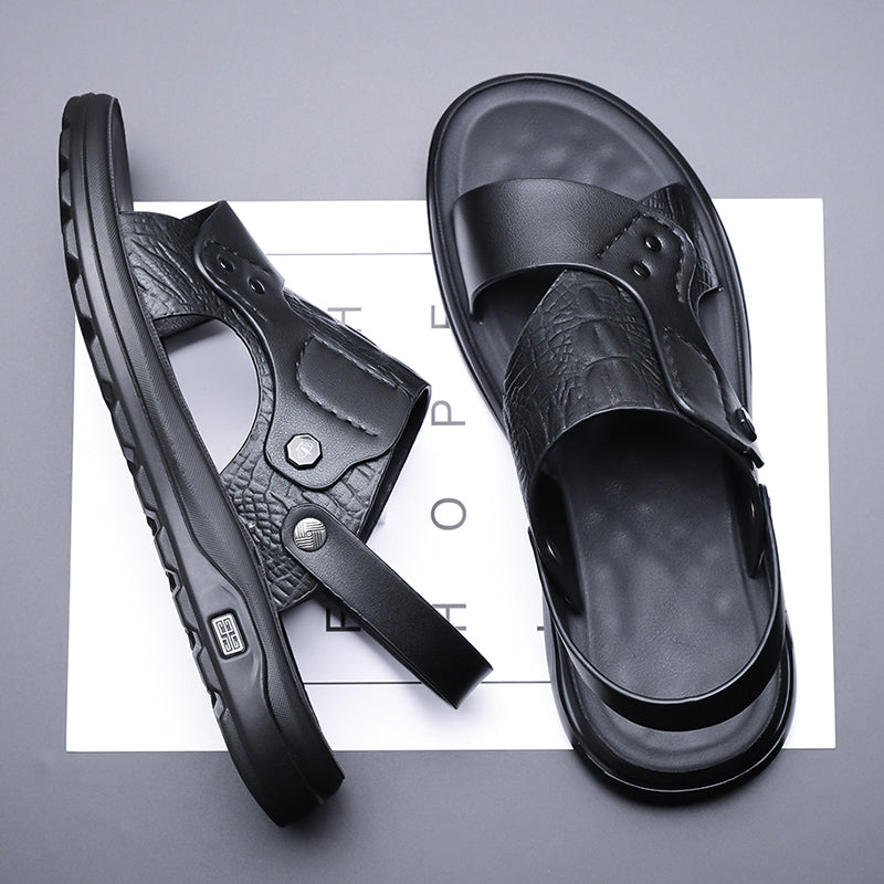 (⏰Limited Time Sale 49% OFF 🔥)Premium Leather Men’s Vintage Sandals – Open-Toe Design, Breathable & Lightweight, Durable Anti-Slip Sole, All-Day Comfort for Walking, Vacation, and Daily Wear-SCSLUXE