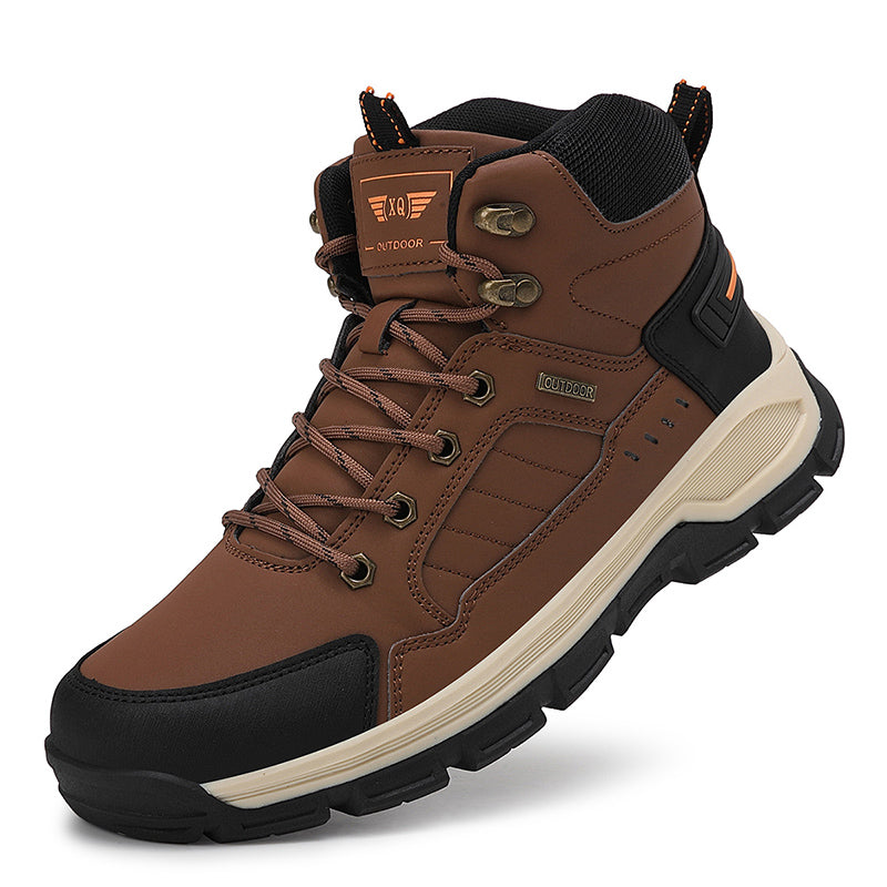 (⏰ Limited Time Sale 70% OFF 🔥) Men’s Premium Leather Hand Stitched Full-Grain Leather Boots Motorcycle Boots Work Boots Hiking Boots – Waterproof, Cut-Resistant, Anti-Slip Sole, Shock-Absorbing Arch Support, All-Day Comfort-SCSLUXE