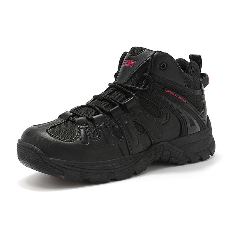 (🔥Last Day Promotion 70% OFF 🎁) Men’s Leather Hiking and Work Boots, Waterproof Lightweight Orthopedic Comfort, Slip Resistant Anti Puncture, Shock Absorbing Arch and Ankle Support, for Wet Trails Construction and Long Walks-SCSLUXE