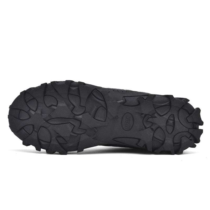 Men’s Lightweight Hiking/Work Shoes — Multi-Terrain Slip-Resistant, Breathable Quick-Dry Mesh, Shock-Absorbing Arch Support, Wide Protective Toe & Ankle Support-SCSLUXE