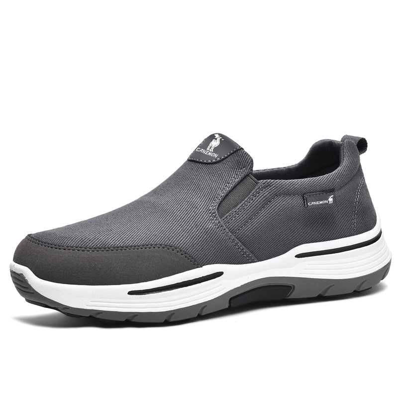 Men’s Slip-On Walking Shoes – Lightweight Cushioned Sole, Waterproof Mesh, Wide Toe Box, Arch Support & Non-Slip Traction-SCSLUXE