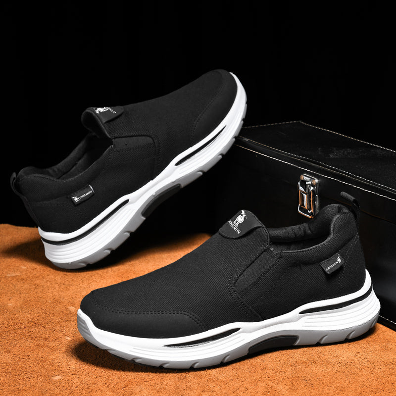 Men’s Slip-On Walking Shoes – Lightweight Cushioned Sole, Waterproof Mesh, Wide Toe Box, Arch Support & Non-Slip Traction-SCSLUXE