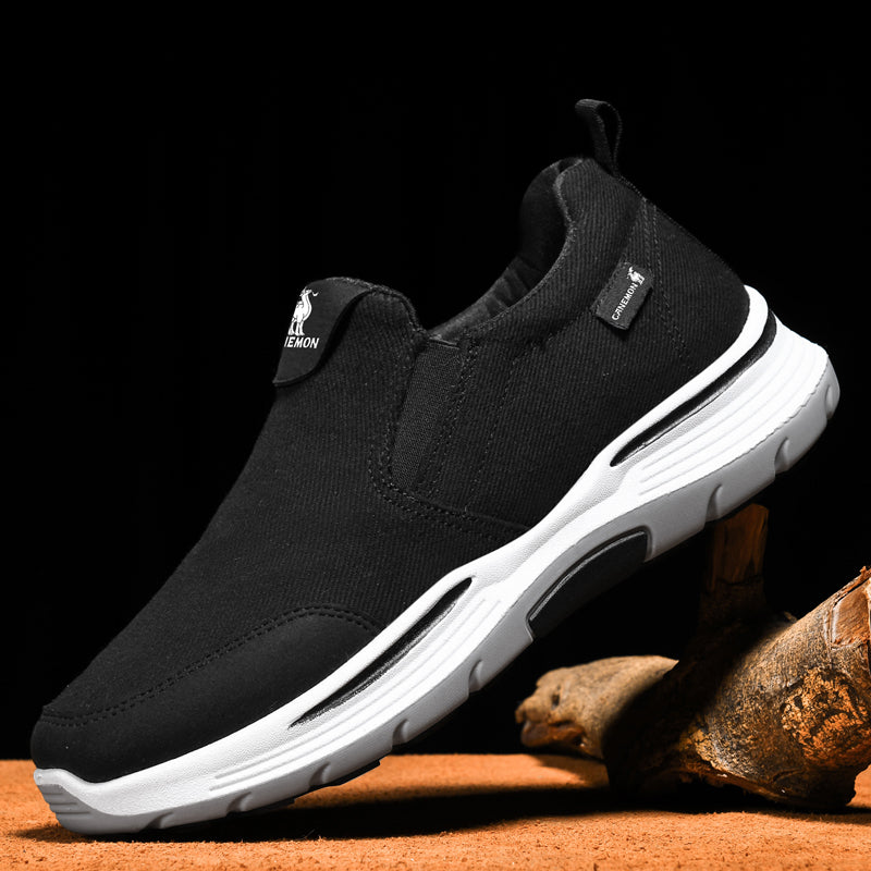 Men’s Slip-On Walking Shoes – Lightweight Cushioned Sole, Waterproof Mesh, Wide Toe Box, Arch Support & Non-Slip Traction-SCSLUXE