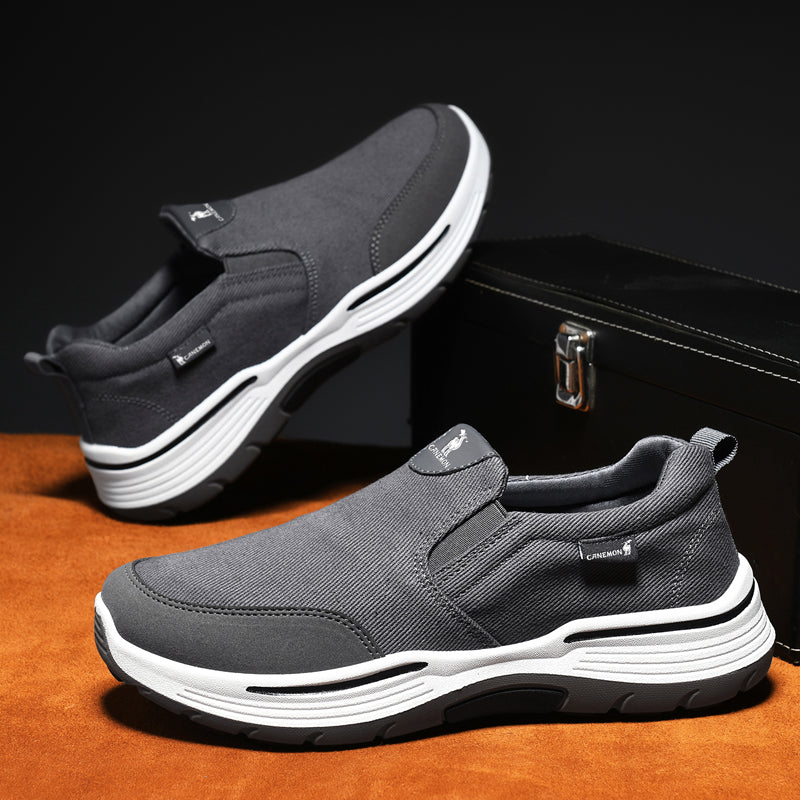 Men’s Slip-On Walking Shoes – Lightweight Cushioned Sole, Waterproof Mesh, Wide Toe Box, Arch Support & Non-Slip Traction-SCSLUXE