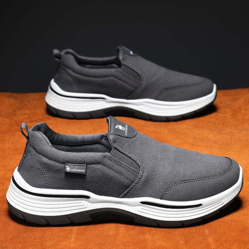 Men’s Slip-On Walking Shoes – Lightweight Cushioned Sole, Waterproof Mesh, Wide Toe Box, Arch Support & Non-Slip Traction-SCSLUXE