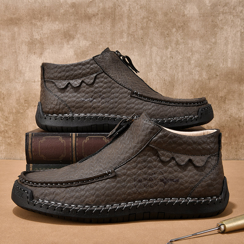 Men's Vintage Outdoor Work Boots – Orthopedic Comfort, Handcrafted Stitching, Waterproof & Non-Slip, Relieves Foot Pain-SCSLUXE