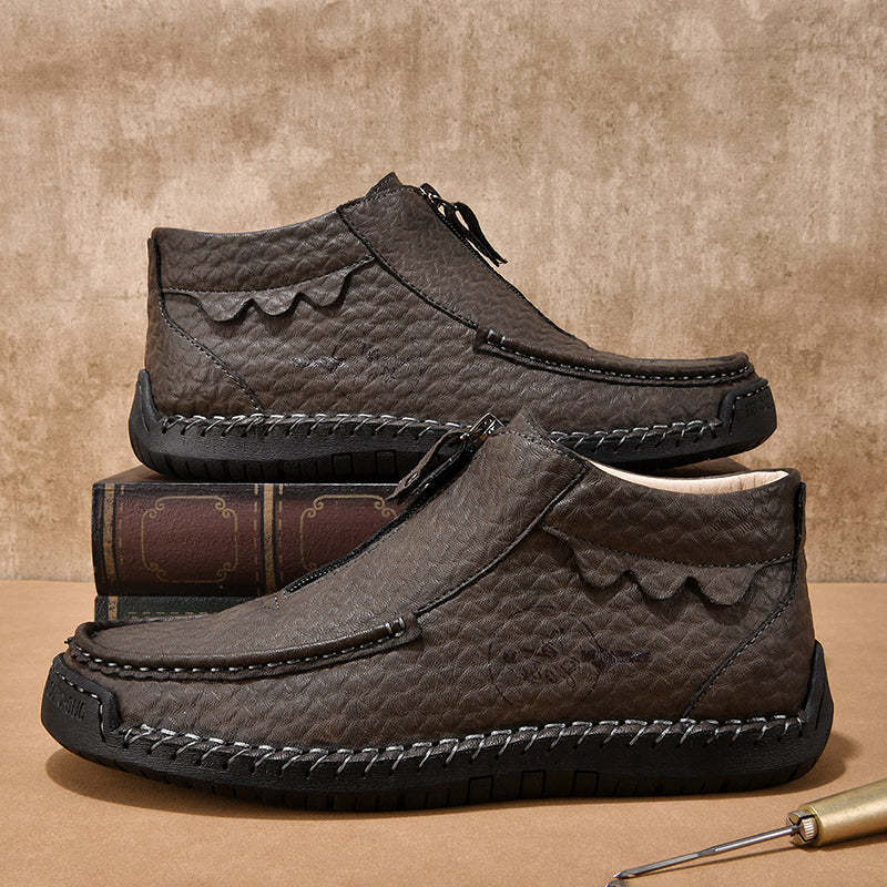 Men's Vintage Outdoor Work Boots – Orthopedic Comfort, Handcrafted Stitching, Waterproof & Non-Slip, Relieves Foot Pain-SCSLUXE