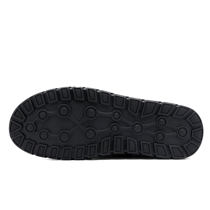 Mens Hand Stitching Leather Lace Up Ankle Boots Casual Vintage Non Slip Flats Arch Support Loafers for Hiking Walking Driving Chukka Boots-SCSLUXE