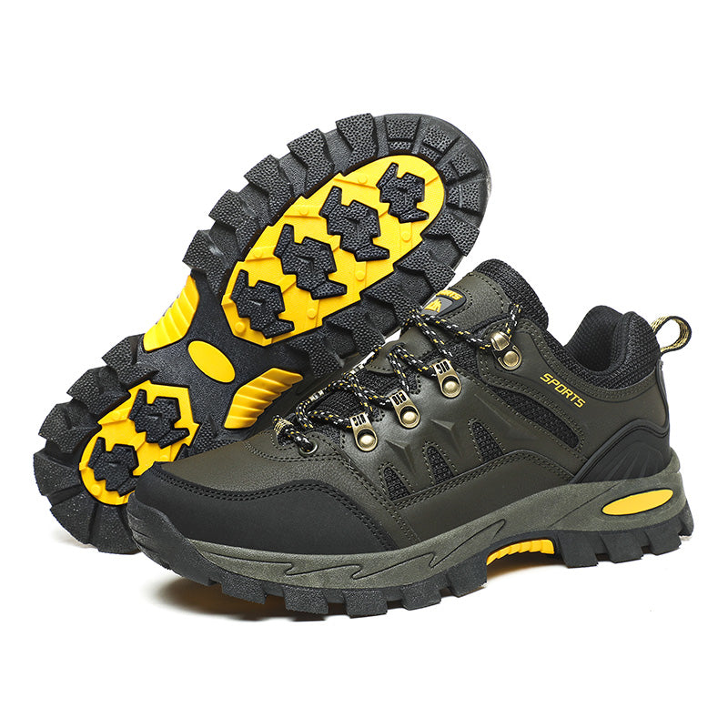 Men's Outdoor Hiking Work Boots - Slip-Resistant & Abrasion-Proof for Mountain/Construction