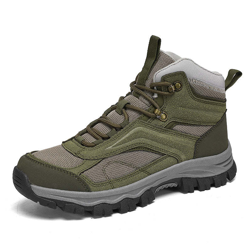 Men's Waterproof Hiking Boots - Breathable Quick-Dry Upper,Mountain Trekking & Outdoor Adventures | All-Terrain Grip & Abrasion-Proof-SCSLUXE
