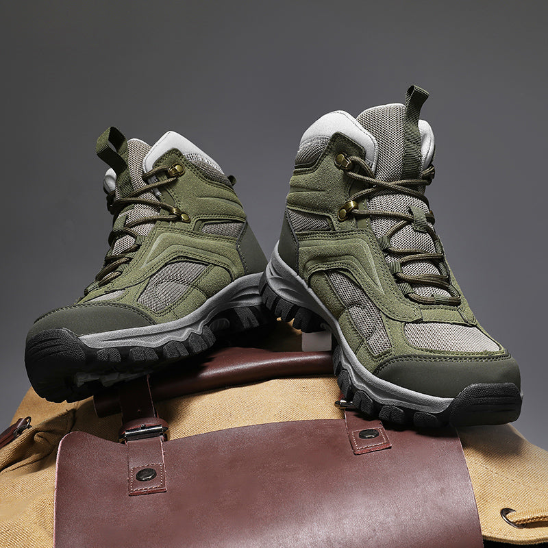 Men's Waterproof Hiking Boots - Breathable Quick-Dry Upper,Mountain Trekking & Outdoor Adventures | All-Terrain Grip & Abrasion-Proof-SCSLUXE
