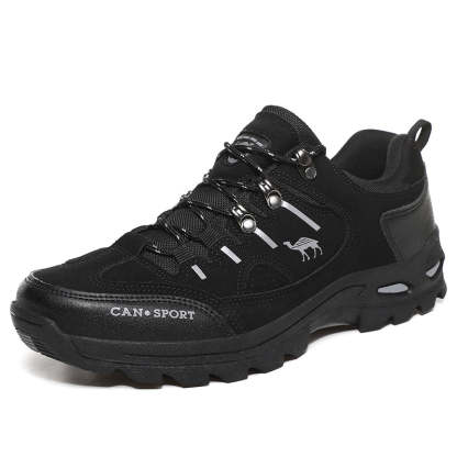 Men’s Suede Waterproof Hiking Shoes – Wide Fit, Breathable, High-Traction Outsole-SCSLUXE