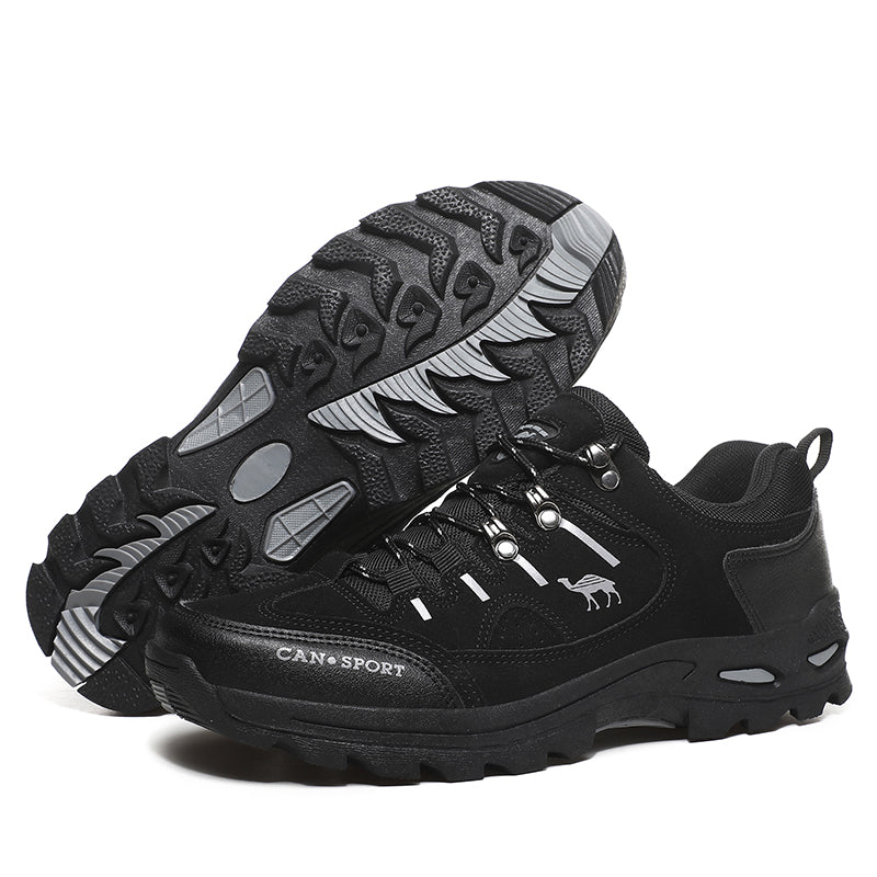 Men’s Suede Waterproof Hiking Shoes – Wide Fit, Breathable, High-Traction Outsole-SCSLUXE