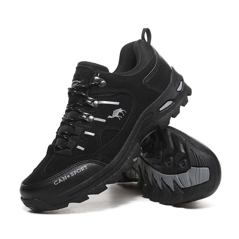 Men’s Suede Waterproof Hiking Shoes – Wide Fit, Breathable, High-Traction Outsole-SCSLUXE