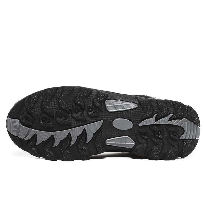 Men’s Suede Waterproof Hiking Shoes – Wide Fit, Breathable, High-Traction Outsole-SCSLUXE