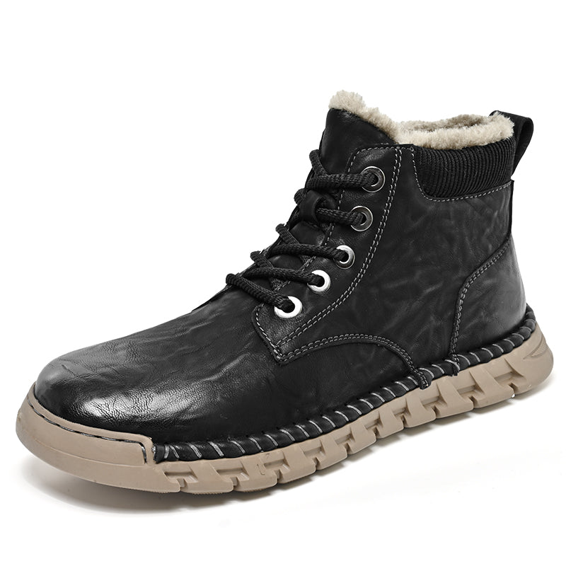 Men’s Vintage Motorcycle Work Boots – Handcrafted, Waterproof, Slip-Resistant, Durable Outdoor Footwear-SCSLUXE
