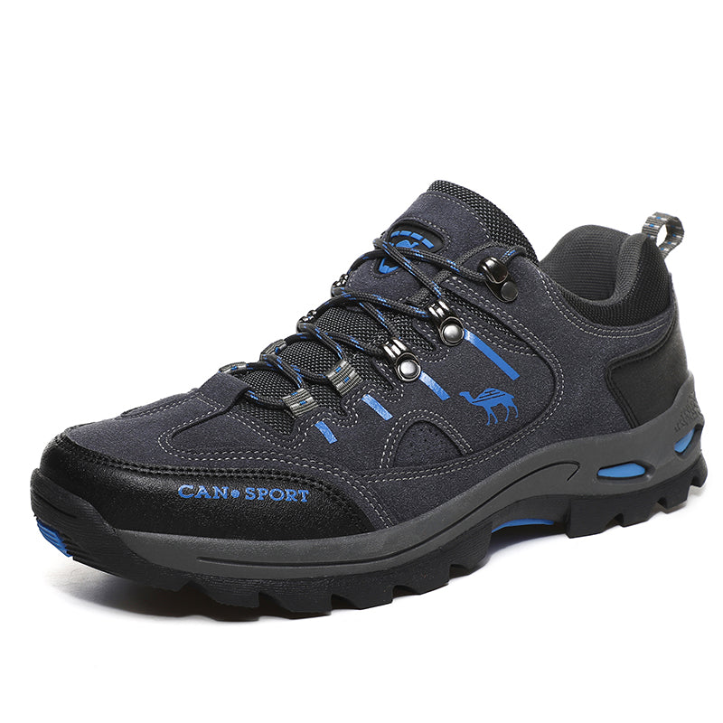 Men’s Suede Waterproof Hiking Shoes – Wide Fit, Breathable, High-Traction Outsole-SCSLUXE