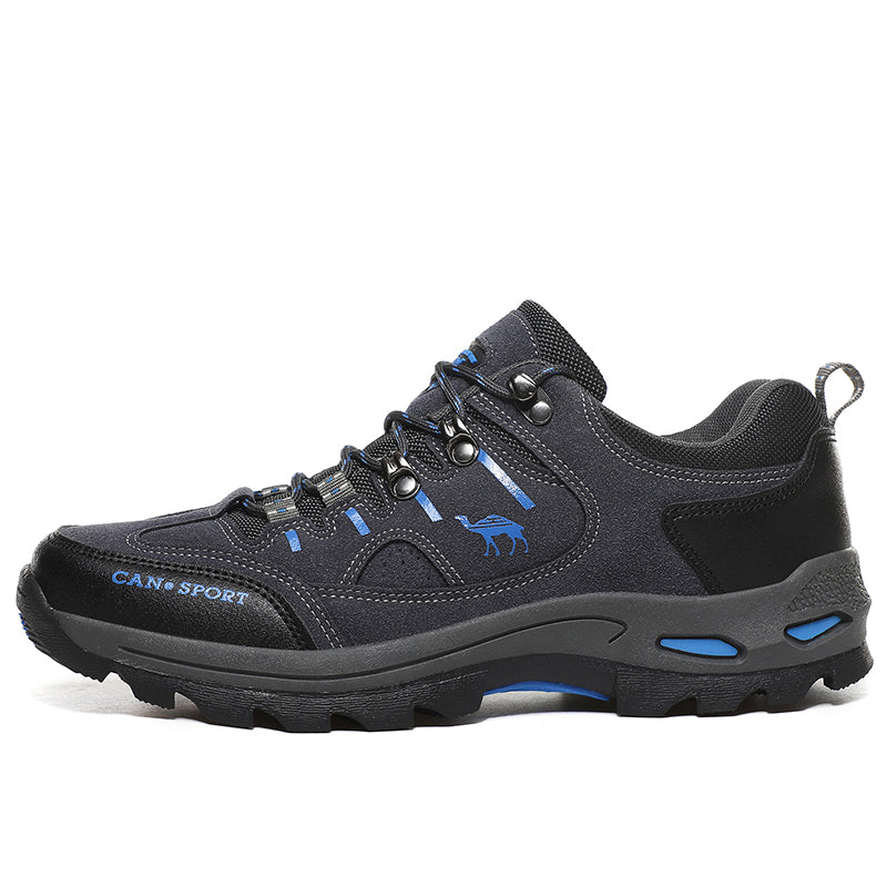 Men’s Suede Waterproof Hiking Shoes – Wide Fit, Breathable, High-Traction Outsole-SCSLUXE