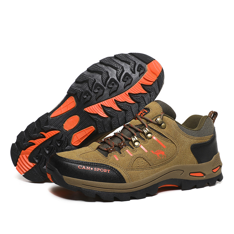 Men’s Suede Waterproof Hiking Shoes – Wide Fit, Breathable, High-Traction Outsole-SCSLUXE