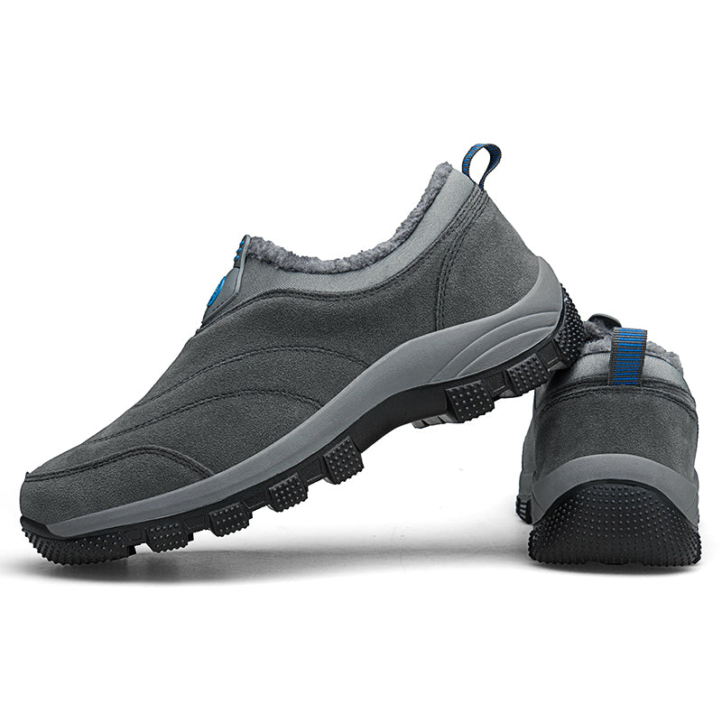 Men's Slip-On Fleece-Lined Hiking Shoes - Winter Warmth & Anti-Slip Grip-SCSLUXE