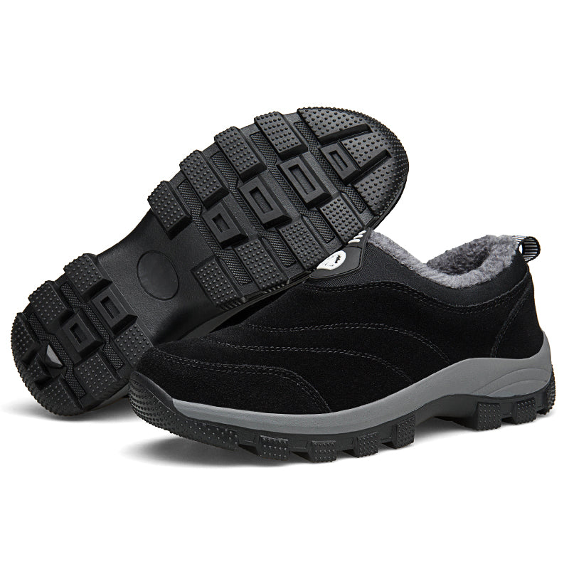 Men's Slip-On Fleece-Lined Hiking Shoes - Winter Warmth & Anti-Slip Grip-SCSLUXE