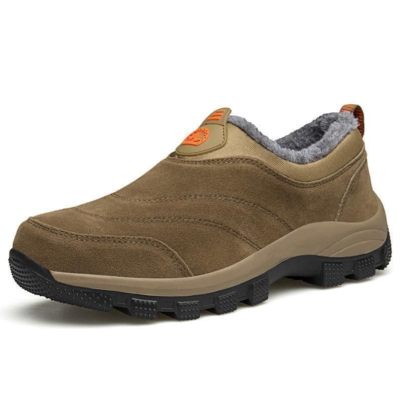 Men's Slip-On Fleece-Lined Hiking Shoes - Winter Warmth & Anti-Slip Grip-SCSLUXE