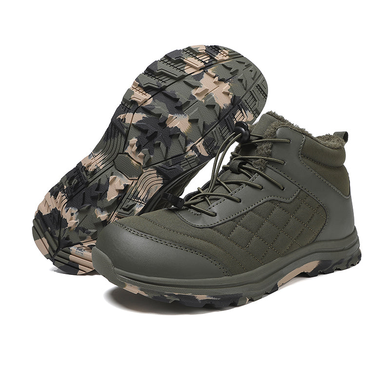 Men Combat Boots Waterproof Non-Slip Hiking Boots Anti-Puncture Anti-Sprain Work Boots