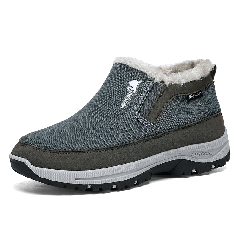 (⏰ Almost Gone!!!) Men's Outdoor Slip-on Warm Hiking Boots - Waterproof, Slip-resistant, Puncture-resistant - Arch Support, Wide Toe - Suitable for Everyday Wear and Outdoor Adventures-SCSLUXE