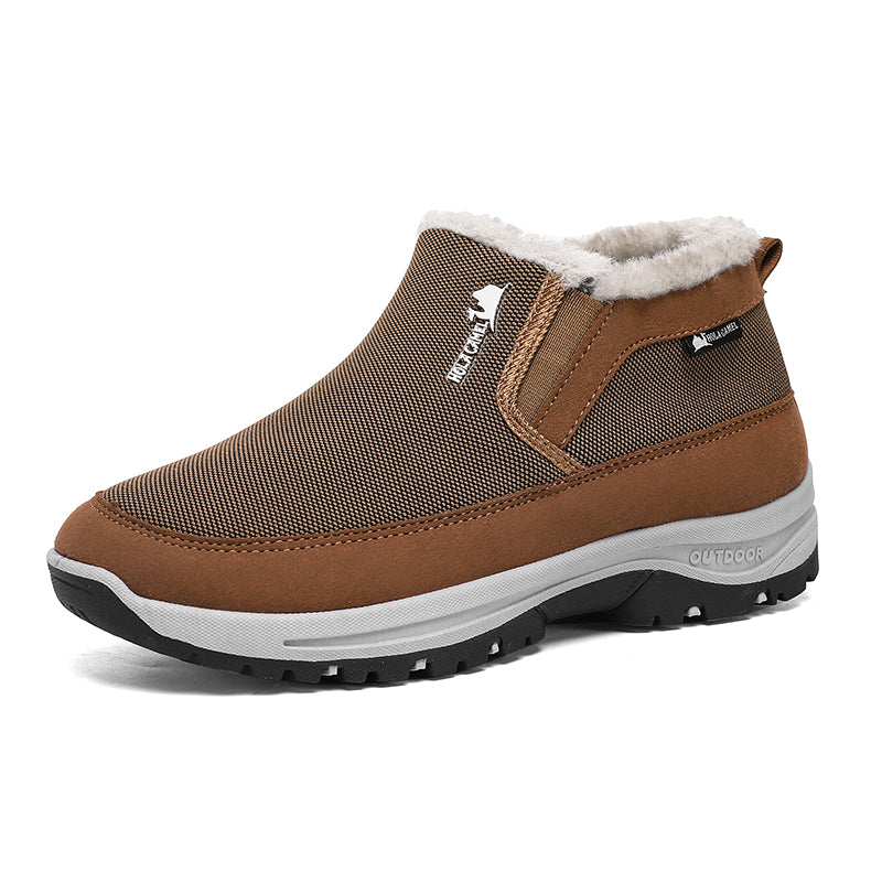 (⏰ Almost Gone!!!) Men's Outdoor Slip-on Warm Hiking Boots - Waterproof, Slip-resistant, Puncture-resistant - Arch Support, Wide Toe - Suitable for Everyday Wear and Outdoor Adventures-SCSLUXE