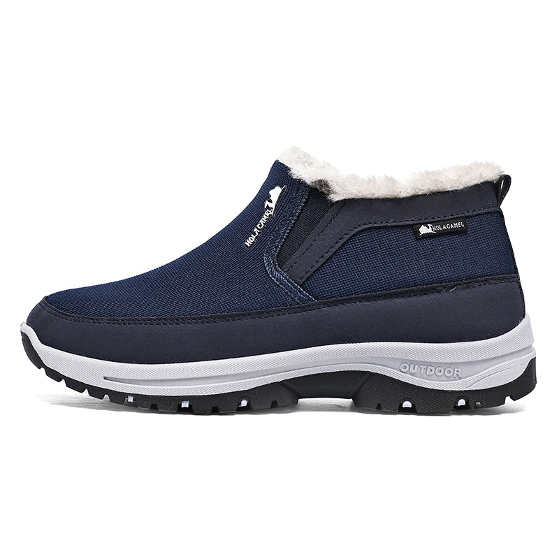 (⏰ Almost Gone!!!) Men's Outdoor Slip-on Warm Hiking Boots - Waterproof, Slip-resistant, Puncture-resistant - Arch Support, Wide Toe - Suitable for Everyday Wear and Outdoor Adventures-SCSLUXE