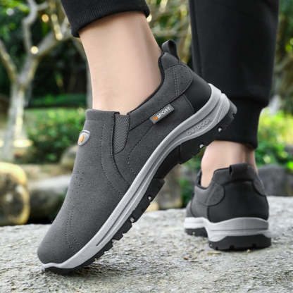 Men's Comfortable Breathable Lightweight Double Layer Waterproof Wide Toe Walking Shoes Orthopedic Shoes-SCSLUXE