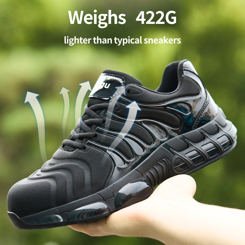Lightweight Steel Toe Shoes for Men & Women – Puncture Proof Work Sneakers with Kevlar Midsole, Slip Resistant Safety Composite Toe-SCSLUXE