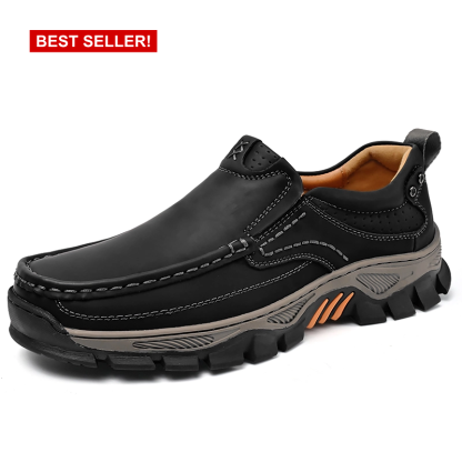 SCSluxe®️Men's Orthopedic Business Shoes - All-Day Arch Support, Breathable Leather & Non-Slip Comfort (🎁Free Socks Giveaway🧦)