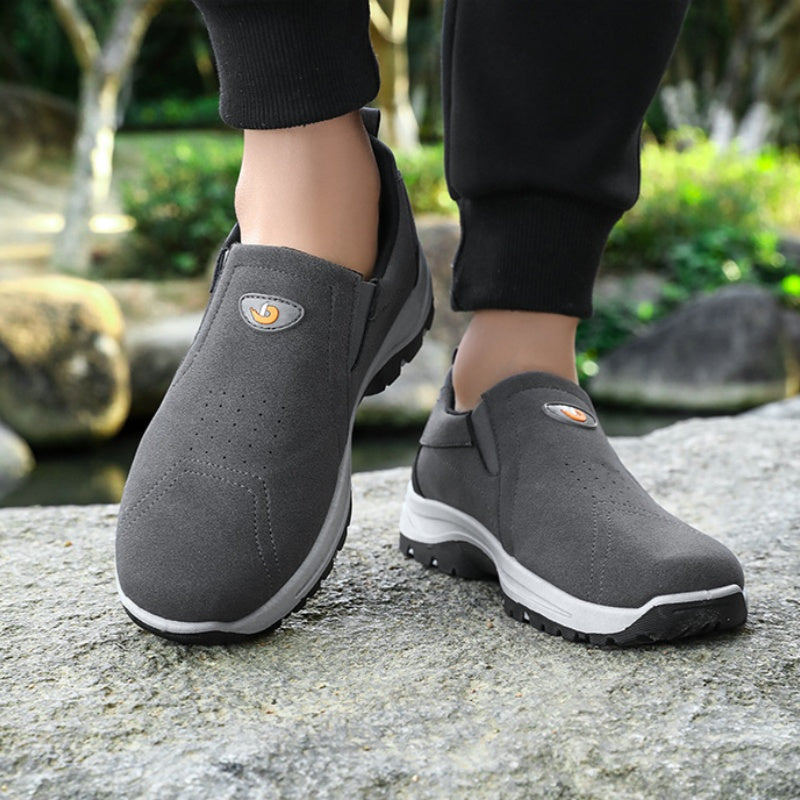 Men's Comfortable Breathable Lightweight Double Layer Waterproof Wide Toe Walking Shoes Orthopedic Shoes-SCSLUXE